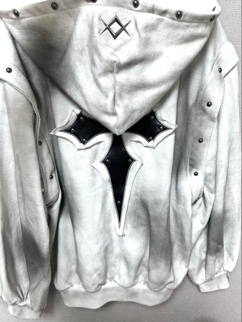 REFLEM 25ss ホワイト 顔料加工セパレートスリーブZIPパーカー