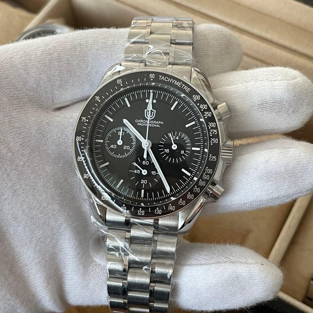 未使用品】クロノグラフ 腕時計 クォーツ vk63 サファイアガラス