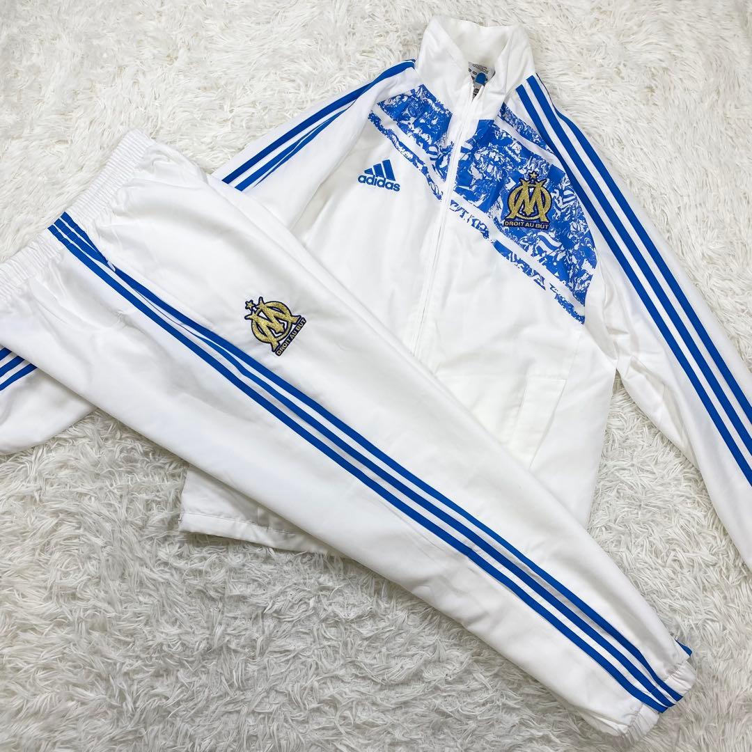 【美品】adidas オリンピックマルセイユ　ジャージセットアップ　金刺繍