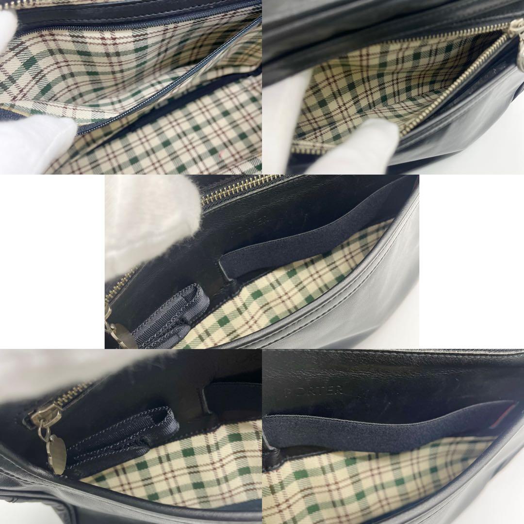 【極希少】POTER ￼カメラバッグ オールレザー ショルダーバッグ 黒 美品