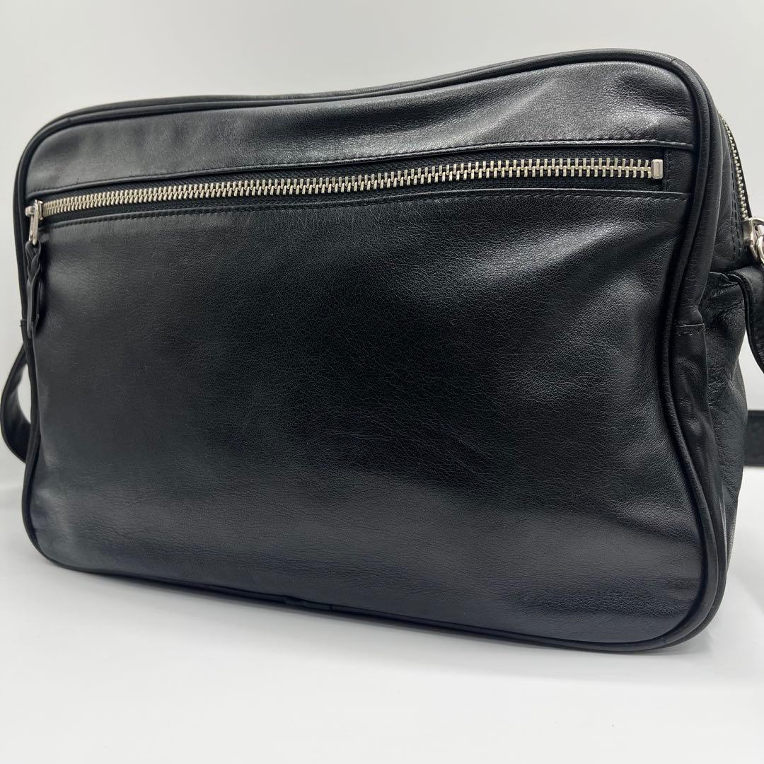 【極希少】POTER ￼カメラバッグ オールレザー ショルダーバッグ 黒 美品