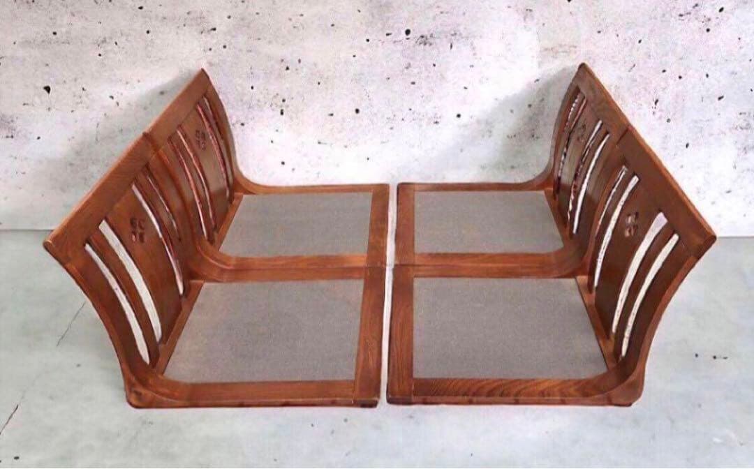 hikari 光製作所 曲木 座椅子 4脚セット/モダン 昭和レトロ 椅子