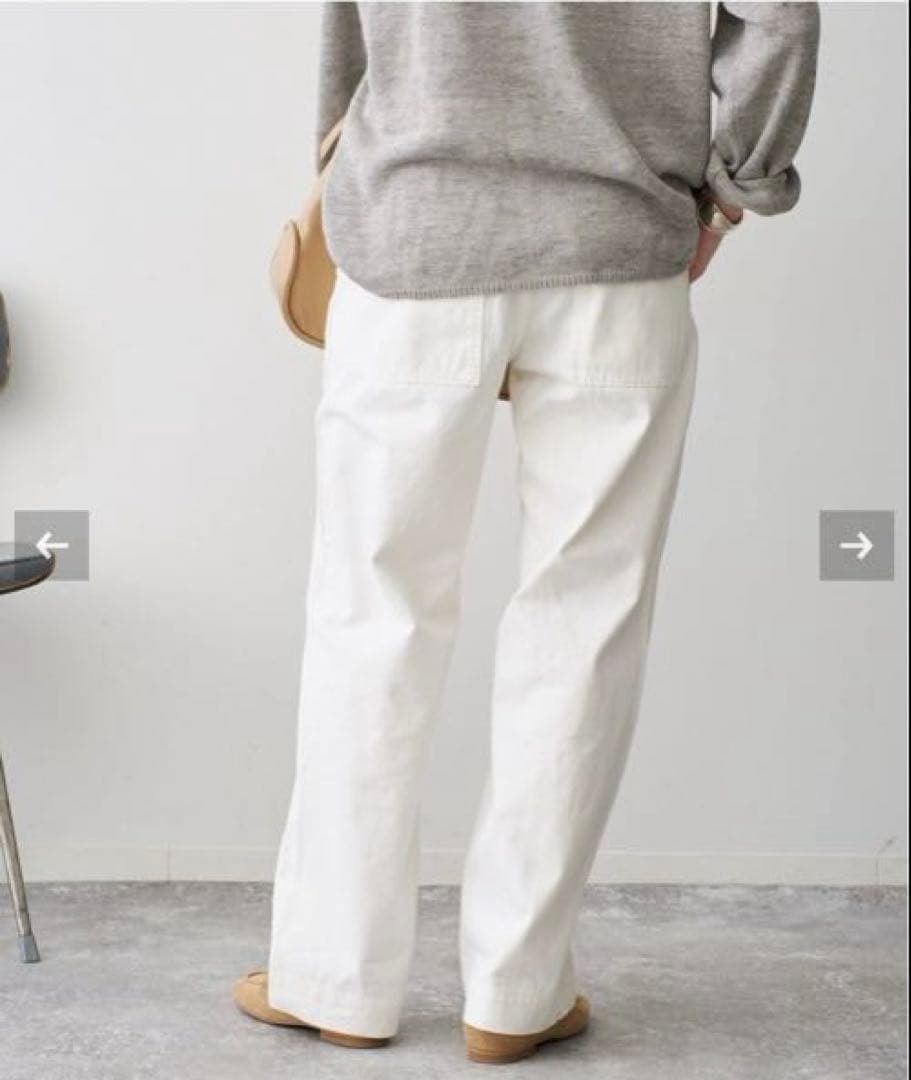 【美品】Spick and Span ルーズベイカーパンツ 白