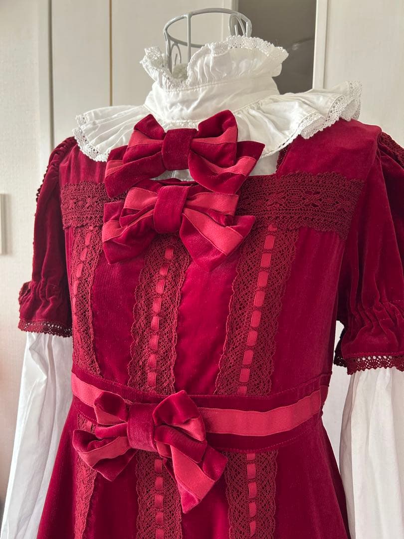 ★BABY★別珍リボンプリンセスOP +カチューシャ