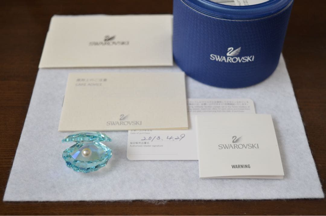 SWAROVSKI スワロフスキー シェル パール ブルー
