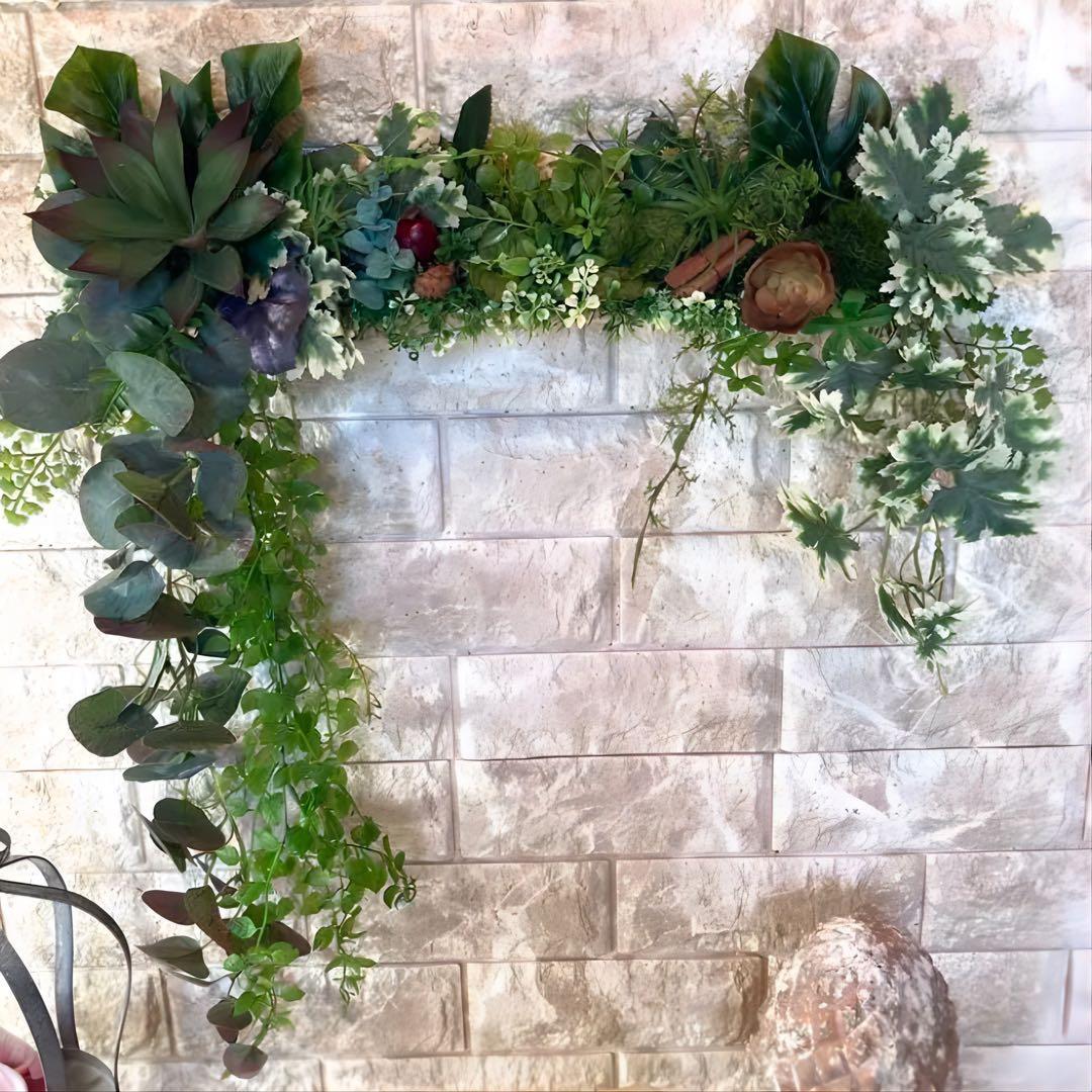 光触媒　人工観葉植物　ウォールグリーン　フェイク　フラワー　壁掛け　40557