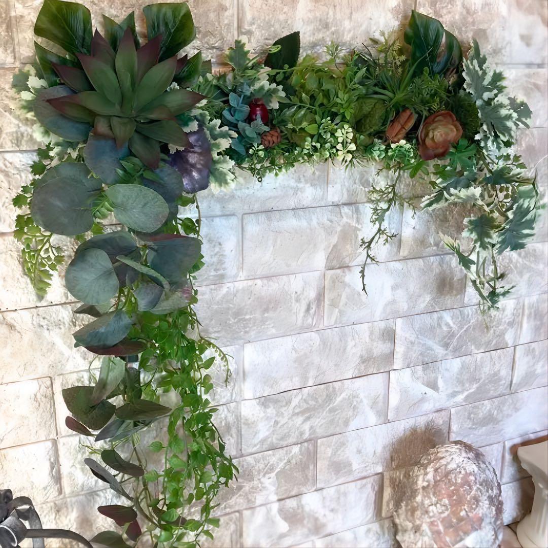 光触媒　人工観葉植物　ウォールグリーン　フェイク　フラワー　壁掛け　40557