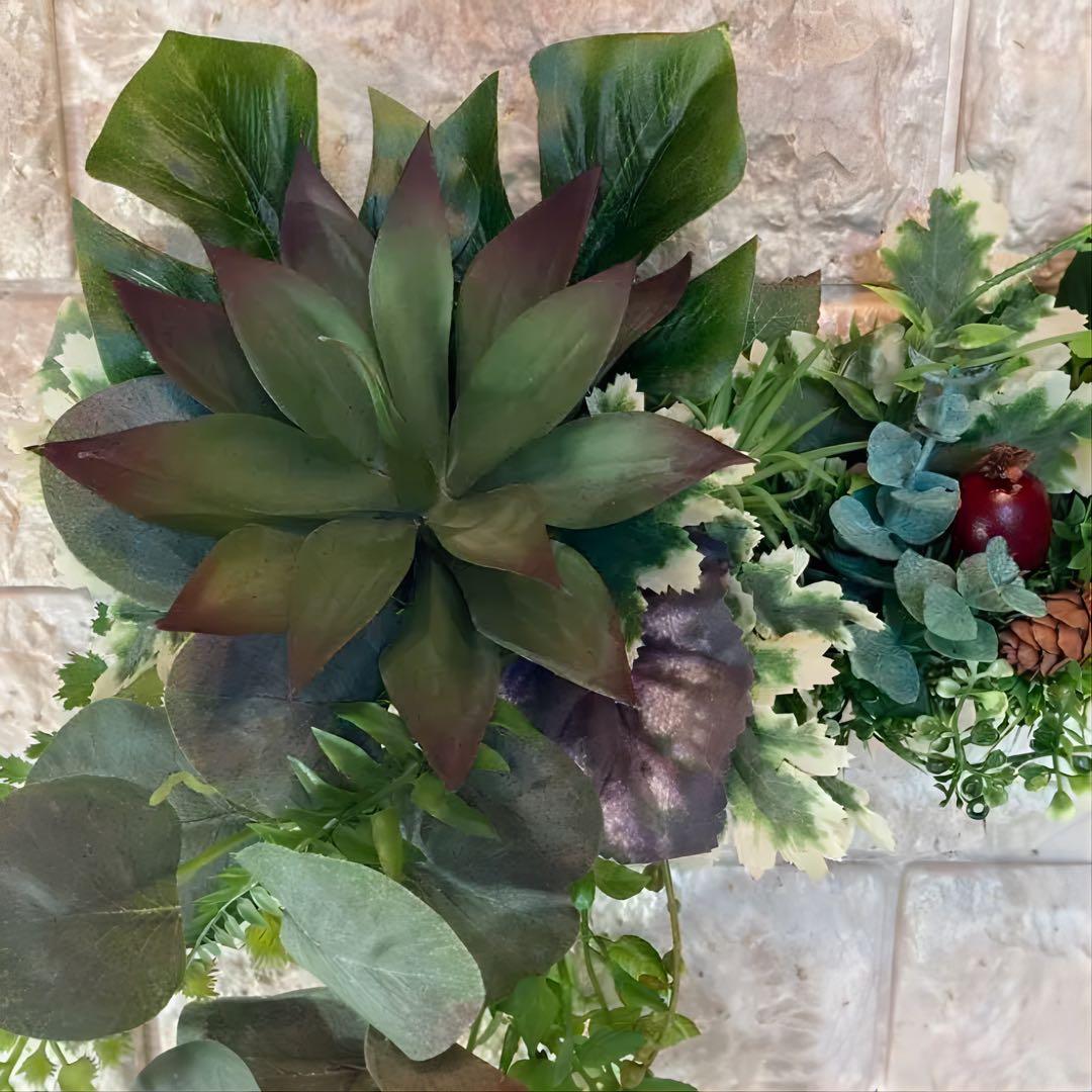 光触媒　人工観葉植物　ウォールグリーン　フェイク　フラワー　壁掛け　40557