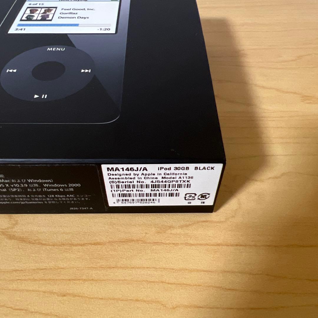 美品 Apple iPod 30GB BLACK MA146J/A