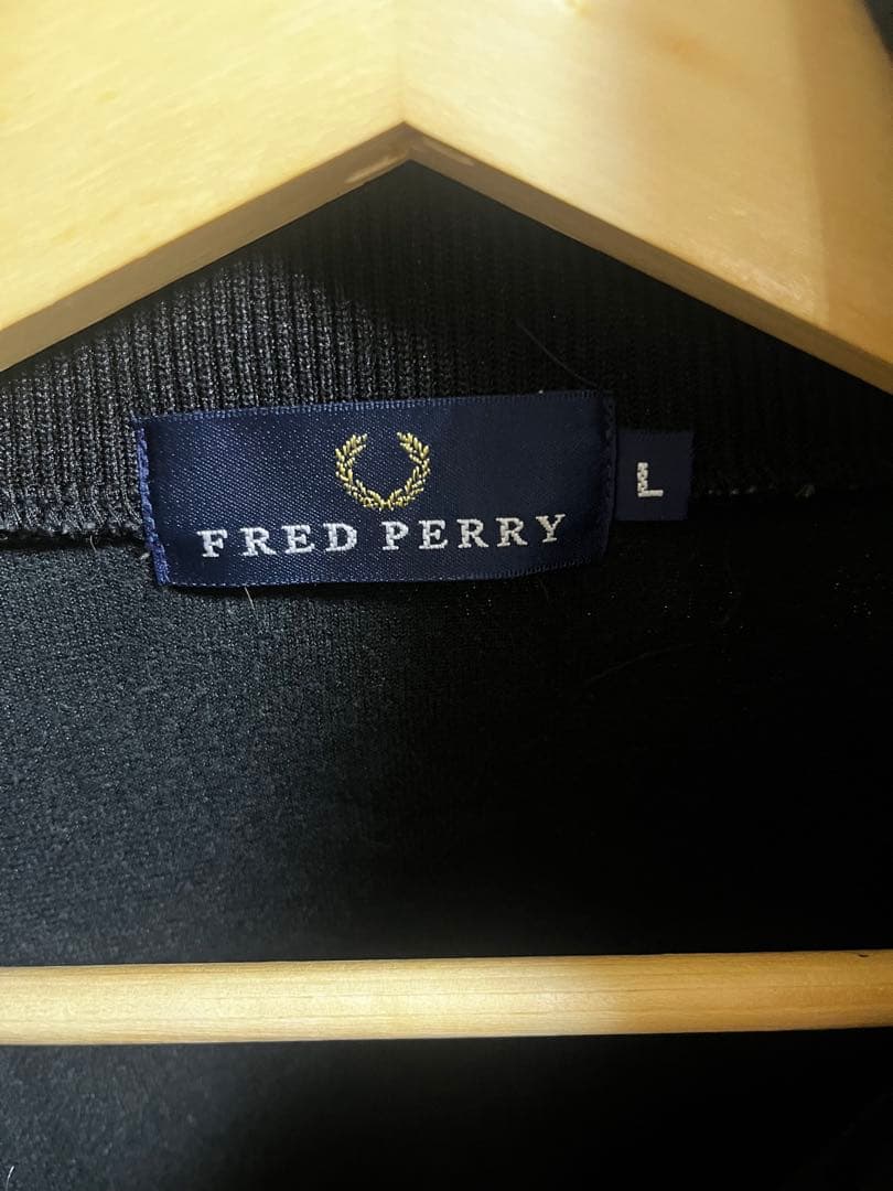FRED PERRY ブラック ジャージ L ベロア