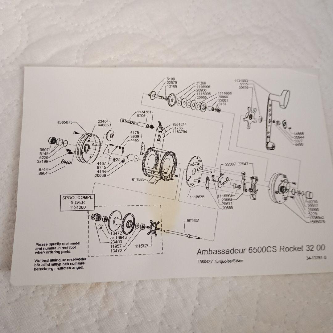 アブガルシア　アンバサダー　6500CS　 ブルー色 【オマケ付き】
