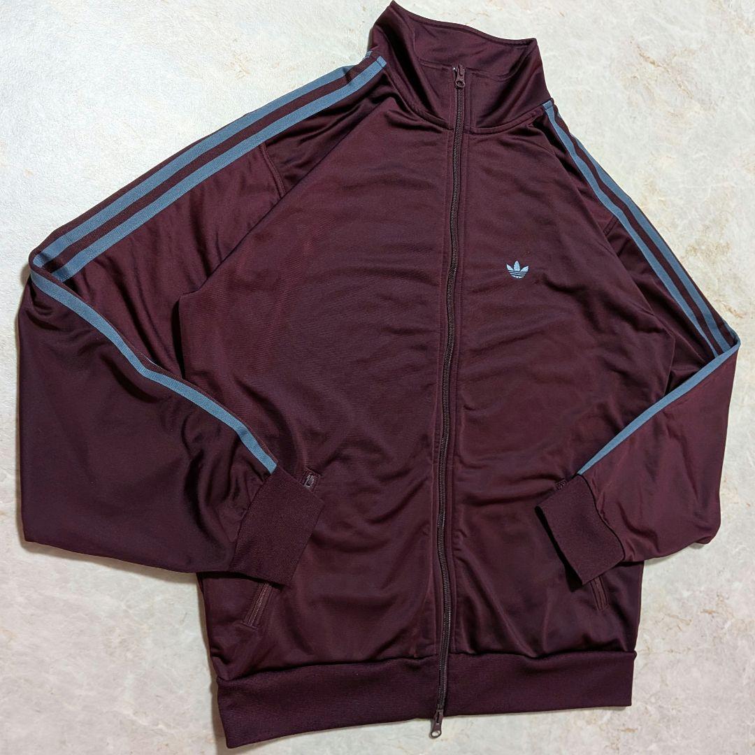 超希少★adidasベッケンバウアートラックジャケットマルーン紫青L相当