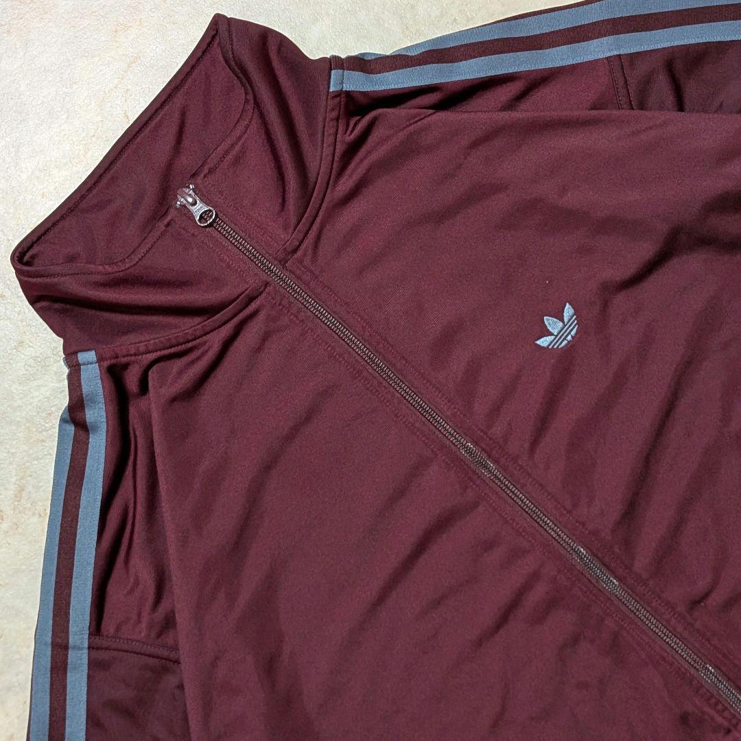 超希少★adidasベッケンバウアートラックジャケットマルーン紫青L相当
