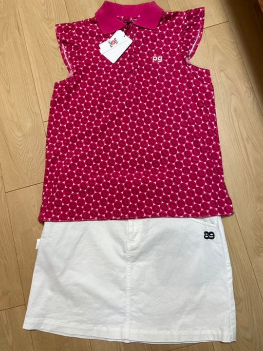 値下新品❤️パーリーゲイツ ニコ総柄ポロシャツ