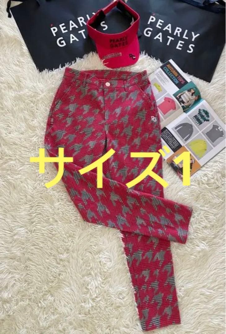 人気パーリーゲイツグレンチェック千鳥ジャガード起毛仕上げストレッチ