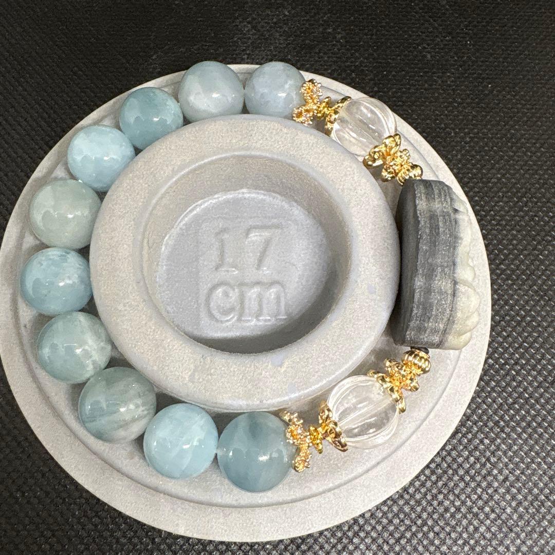 くまこ❤︎様お取置き6/6＊太極石 ガネーシャ アクアマリン