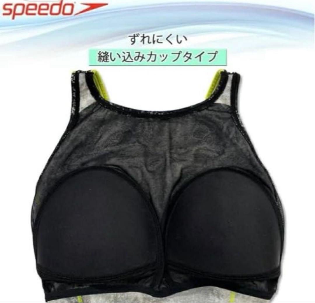 スピードSpeedo競泳用水着 ブラックブルー　レディースL ワンピース