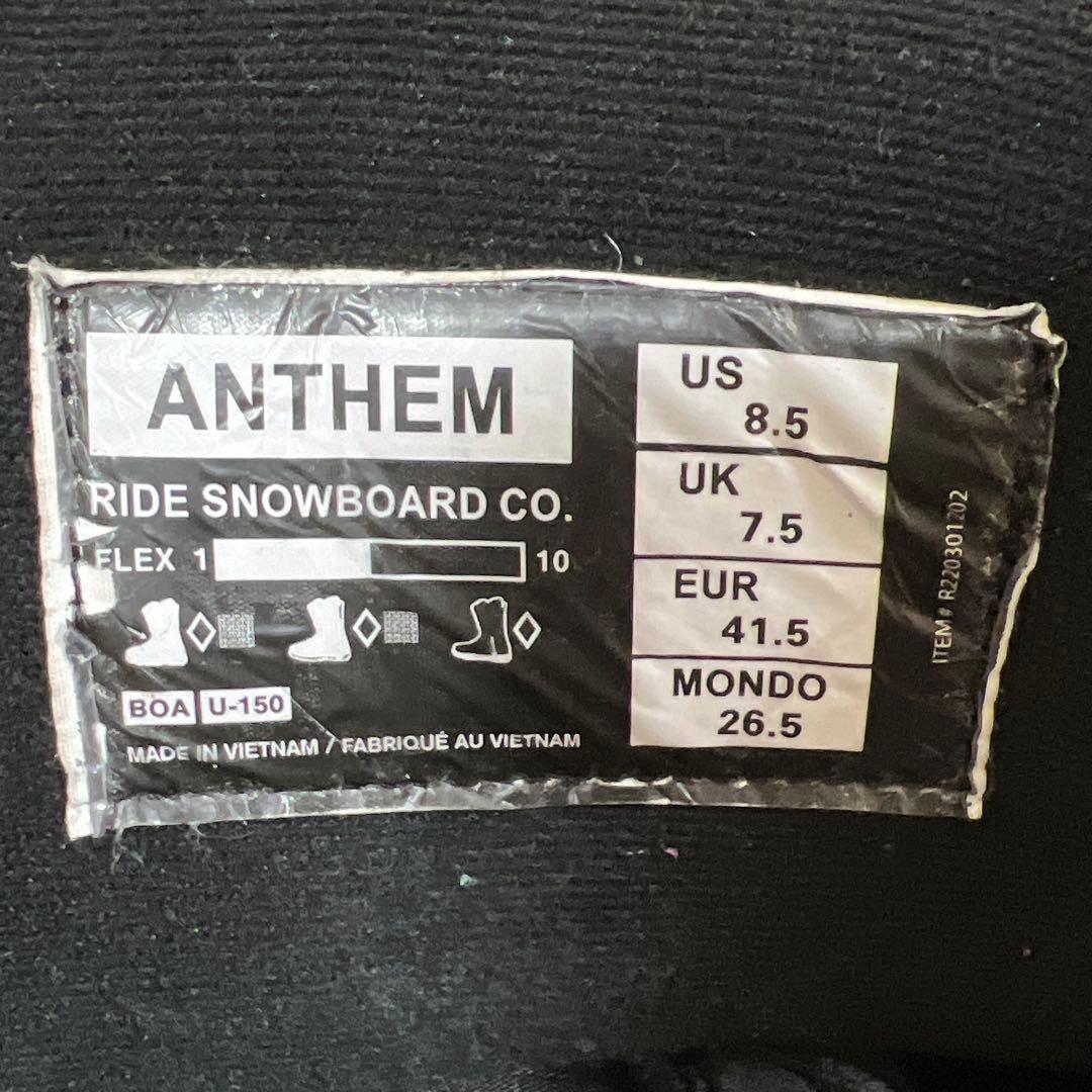 【即日発送】RIDE ANTHEM BOA　26.5cm 22-23モデル