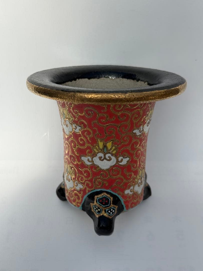 錦鉢 赤唐草 布施覚絵 サイン有り - メルカリ