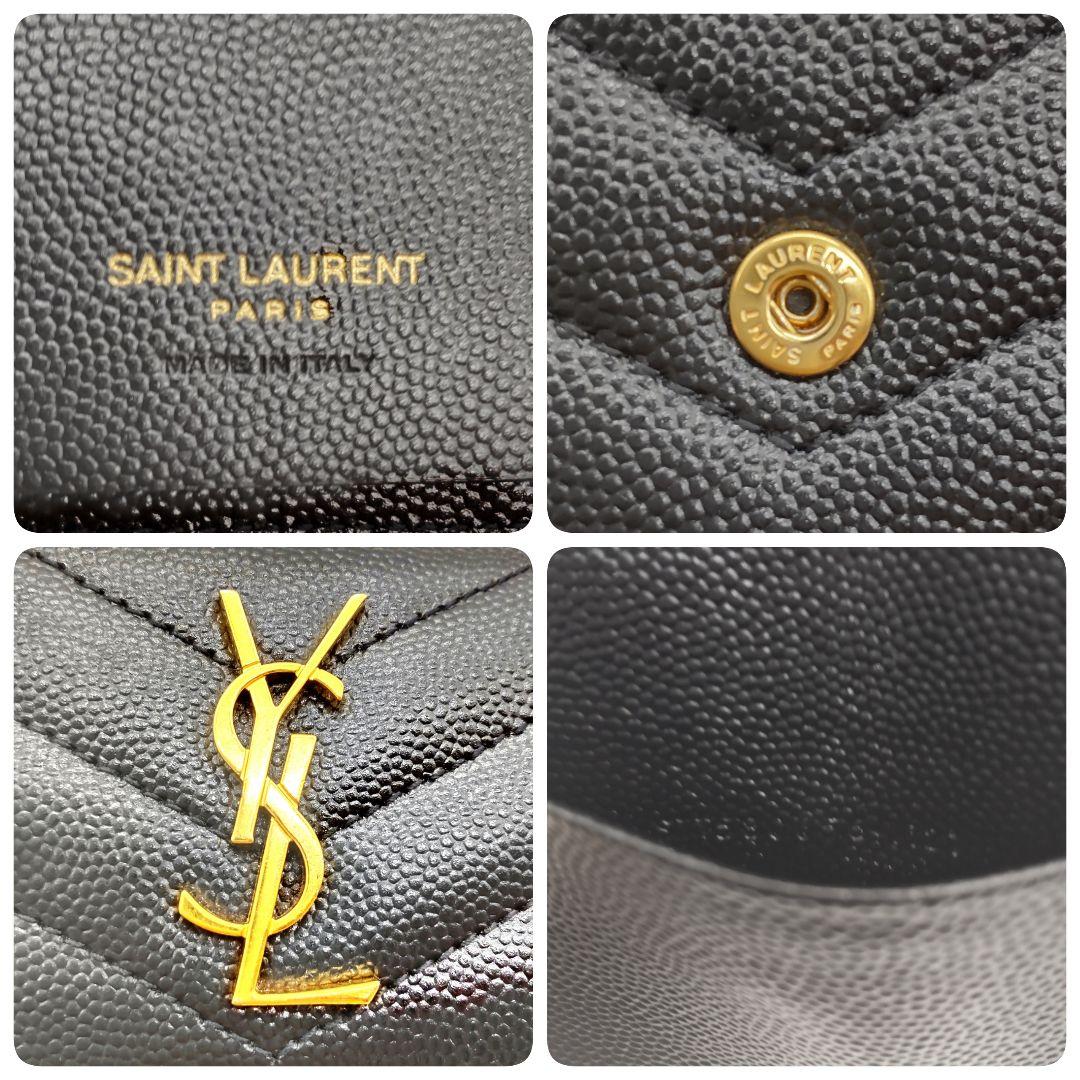 サンローラン YSL カサンドラ 6連キーケース レザー ブラック
