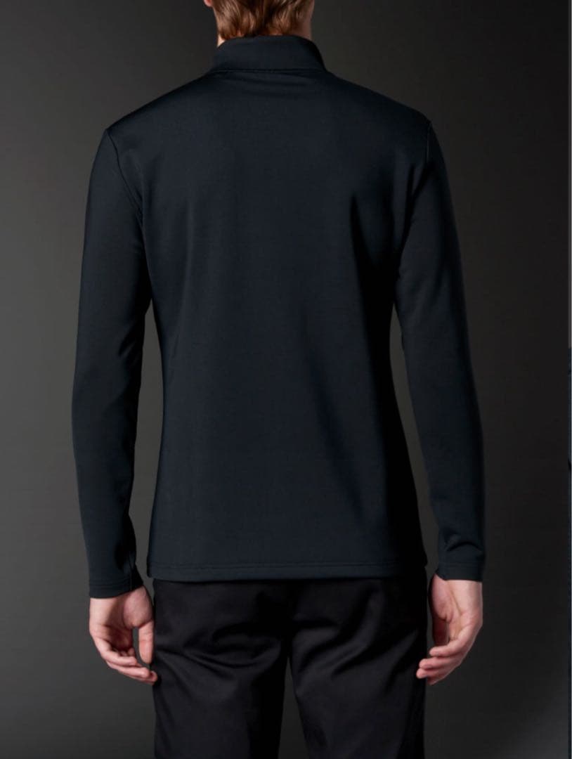 デサントゴルフ　ハーフジップ　長袖ゴルフシャツ　Sヒートナビ メンズゴルフウェア