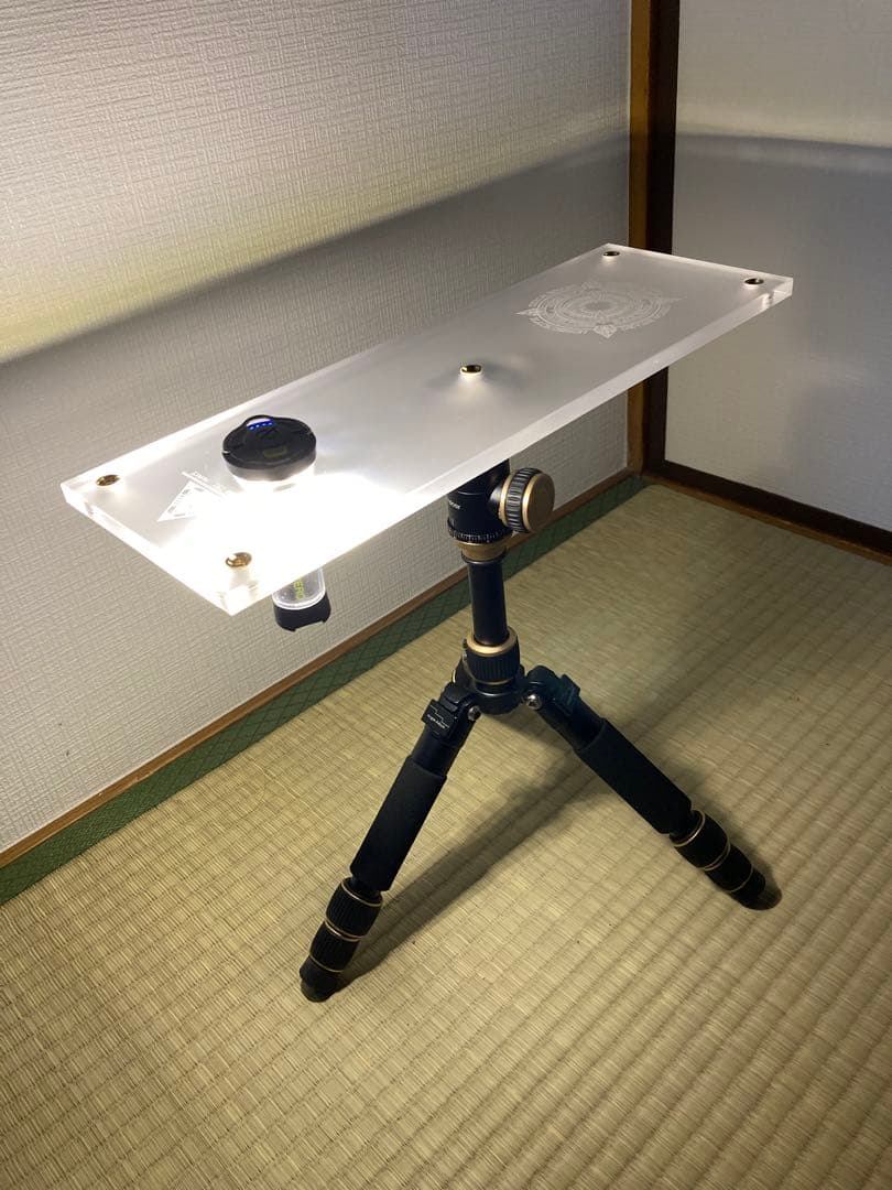 37campカーボンテーブルトップS、アクリル天板、三脚セット アウトドア