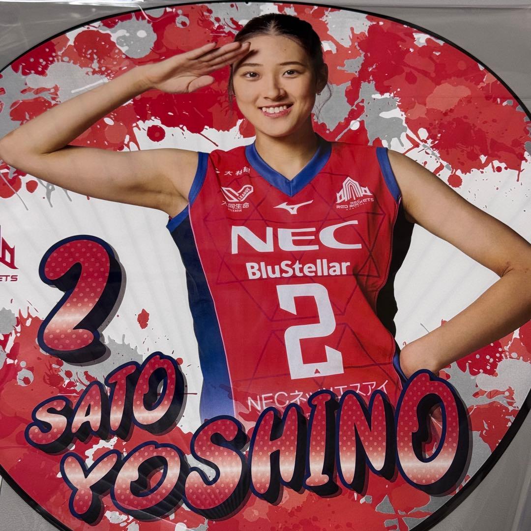 NECレッドロケッツ 佐藤淑乃グッズセット(うちわ、タオル、ポーチ