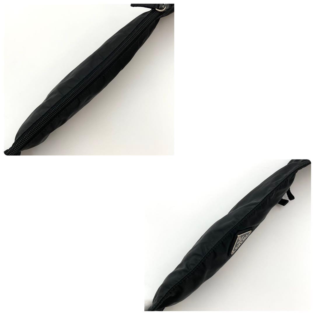 ゆう✨ PRADA ボディバッグ 黒 テスートナイロン 三角ロゴ 男女