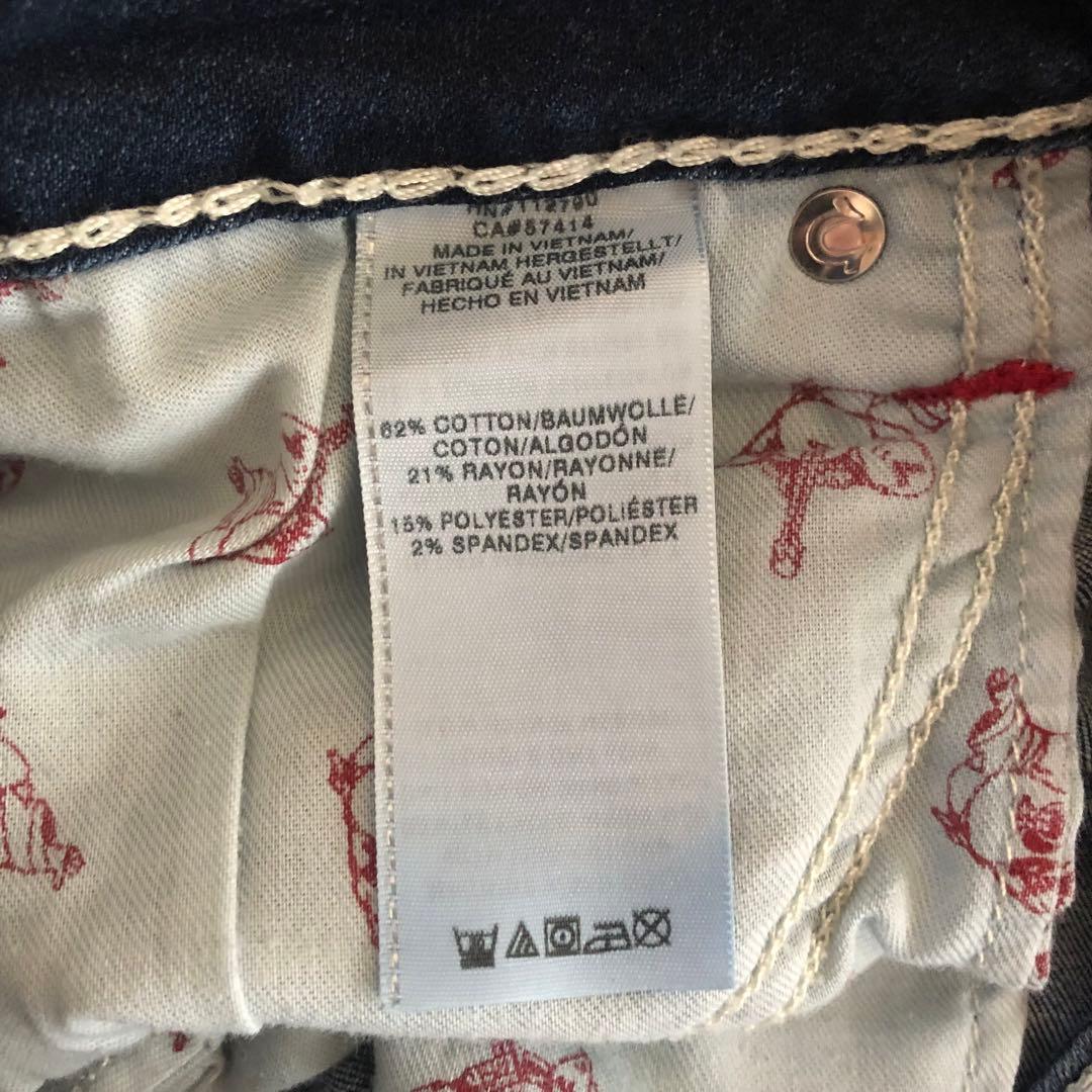 【美品】TRUE RELIGION SKNNY 極太白ステッチ W31