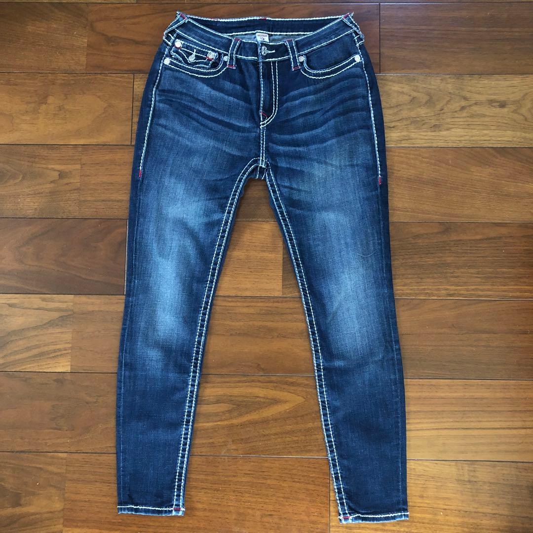 【美品】TRUE RELIGION SKNNY 極太白ステッチ W31