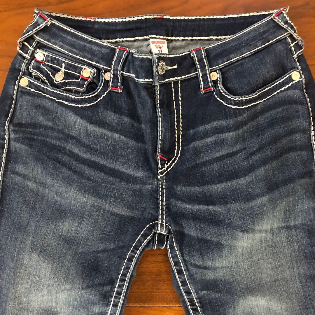 【美品】TRUE RELIGION SKNNY 極太白ステッチ W31