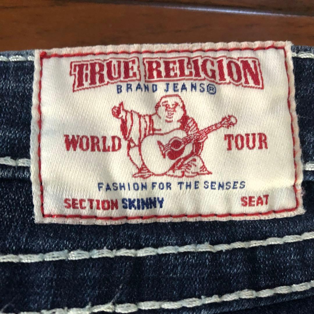 【美品】TRUE RELIGION SKNNY 極太白ステッチ W31