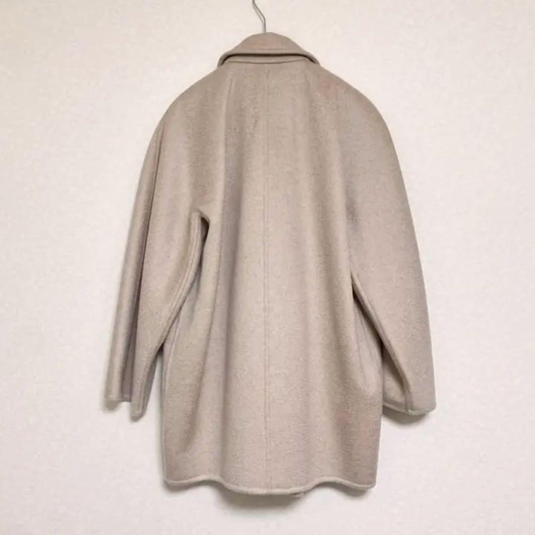 MaxMaraカシミヤ100 ダブルフェイスコート ベージュ 白タグ 定価53万