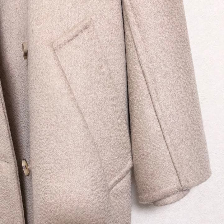 MaxMaraカシミヤ100 ダブルフェイスコート ベージュ 白タグ 定価53万