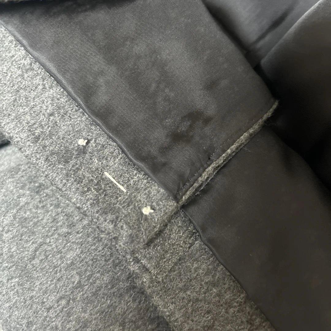 アンタイトル　ダークグレー カシミヤ混紡 ロングコート