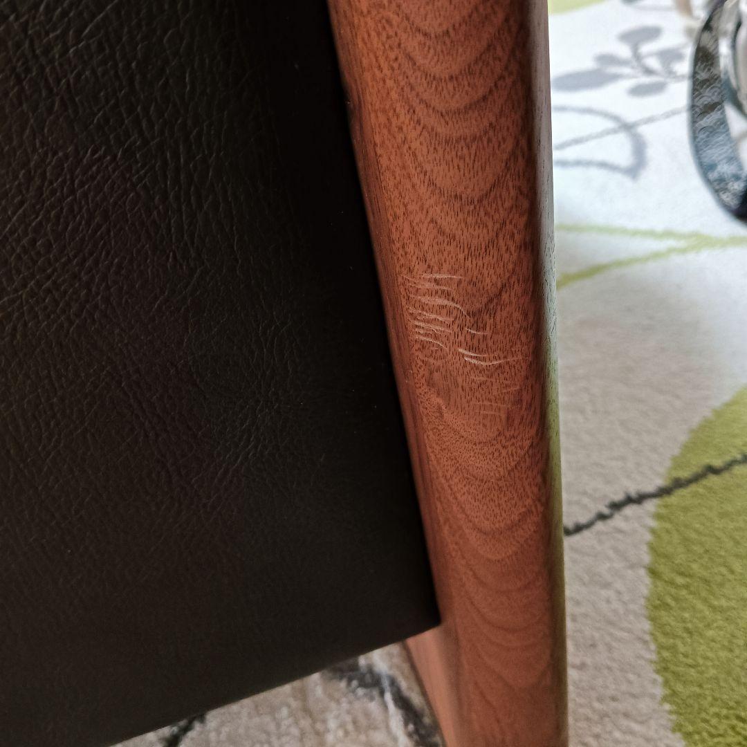 カリモク2人掛けソファ　ダークブラウン