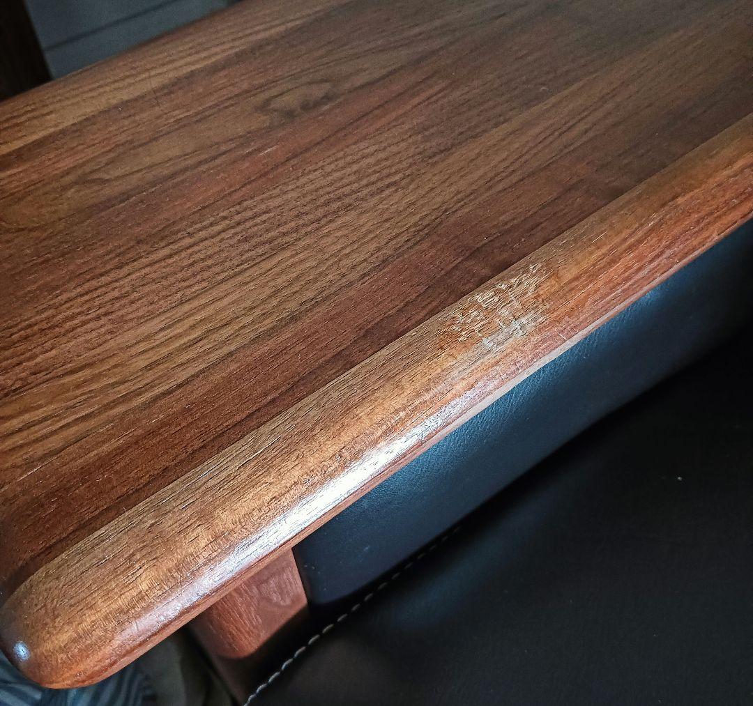 カリモク2人掛けソファ　ダークブラウン