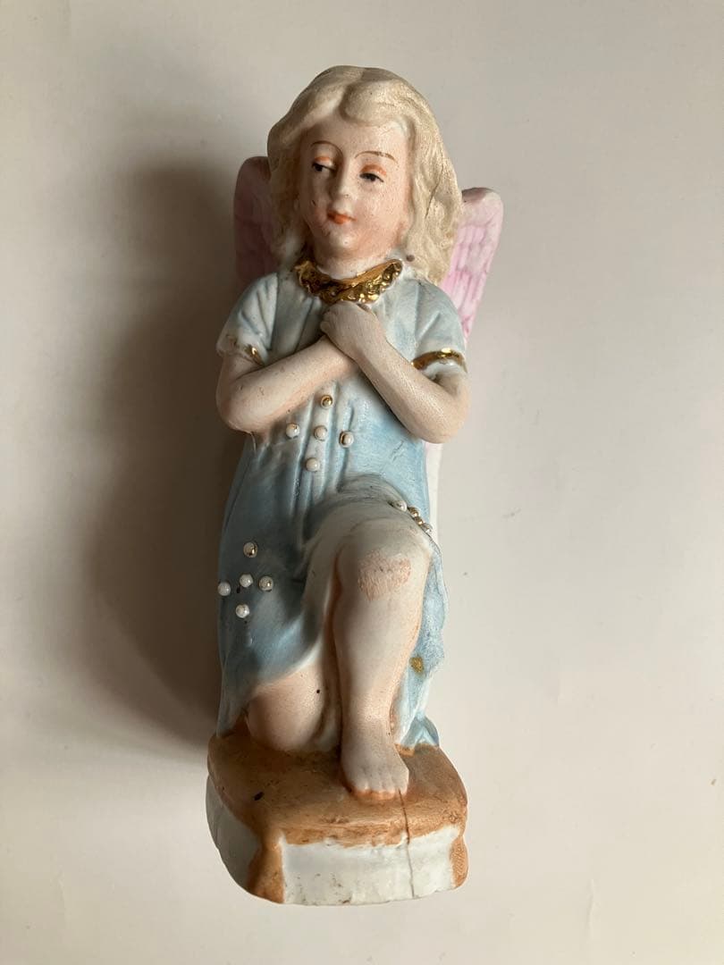 祈りの天使 ペア アンティーク ビスク