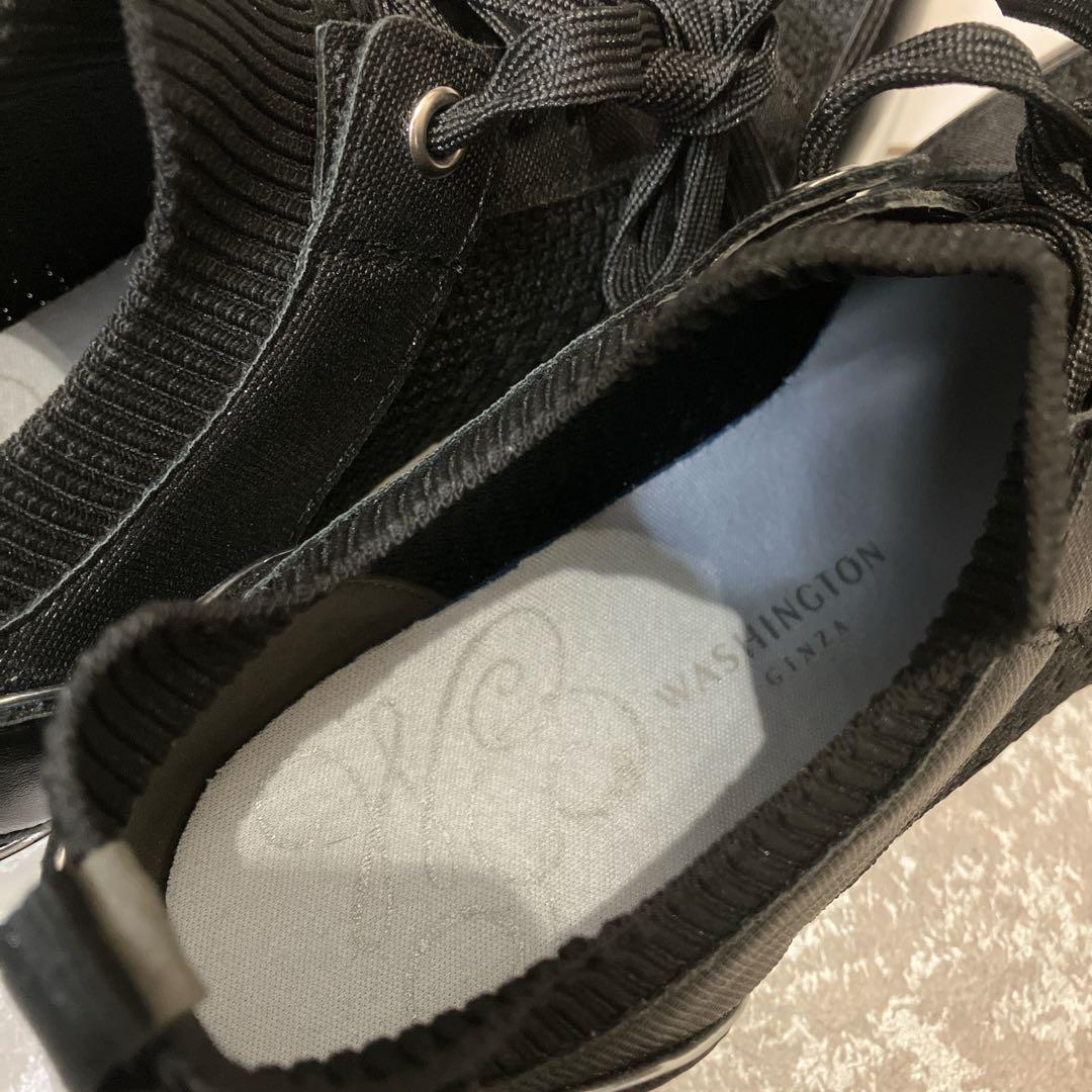 【新品タグ付き】銀座ワシントン、ヒールスニーカー、Lサイズ