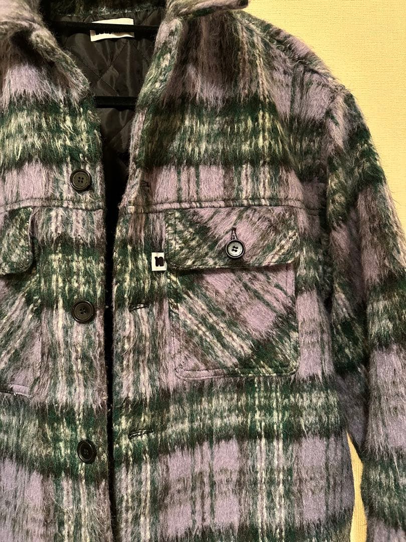 値下げ】Naptime チェック中綿ジャケット-PURPLE（サイズ：M） - メルカリ