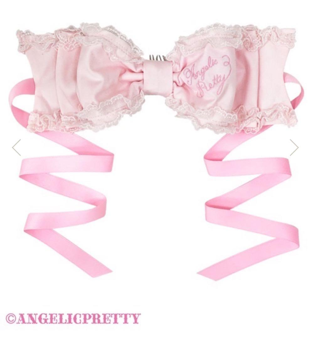 値下！Angelic Pretty ピンク Dollyヒロインリボンヘッドドレス - メルカリ