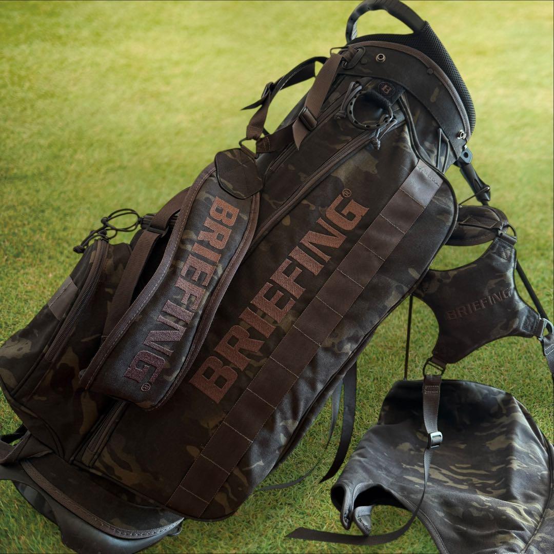 おまけ有　ブリーフィング　キャディバッグ　迷彩　ショルダー　スタンド式　CR-4
