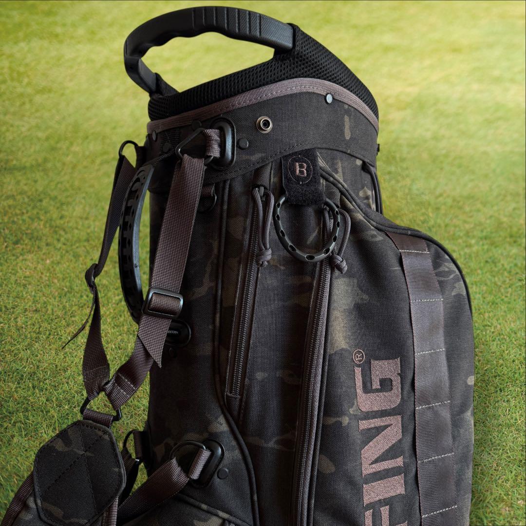 おまけ有　ブリーフィング　キャディバッグ　迷彩　ショルダー　スタンド式　CR-4