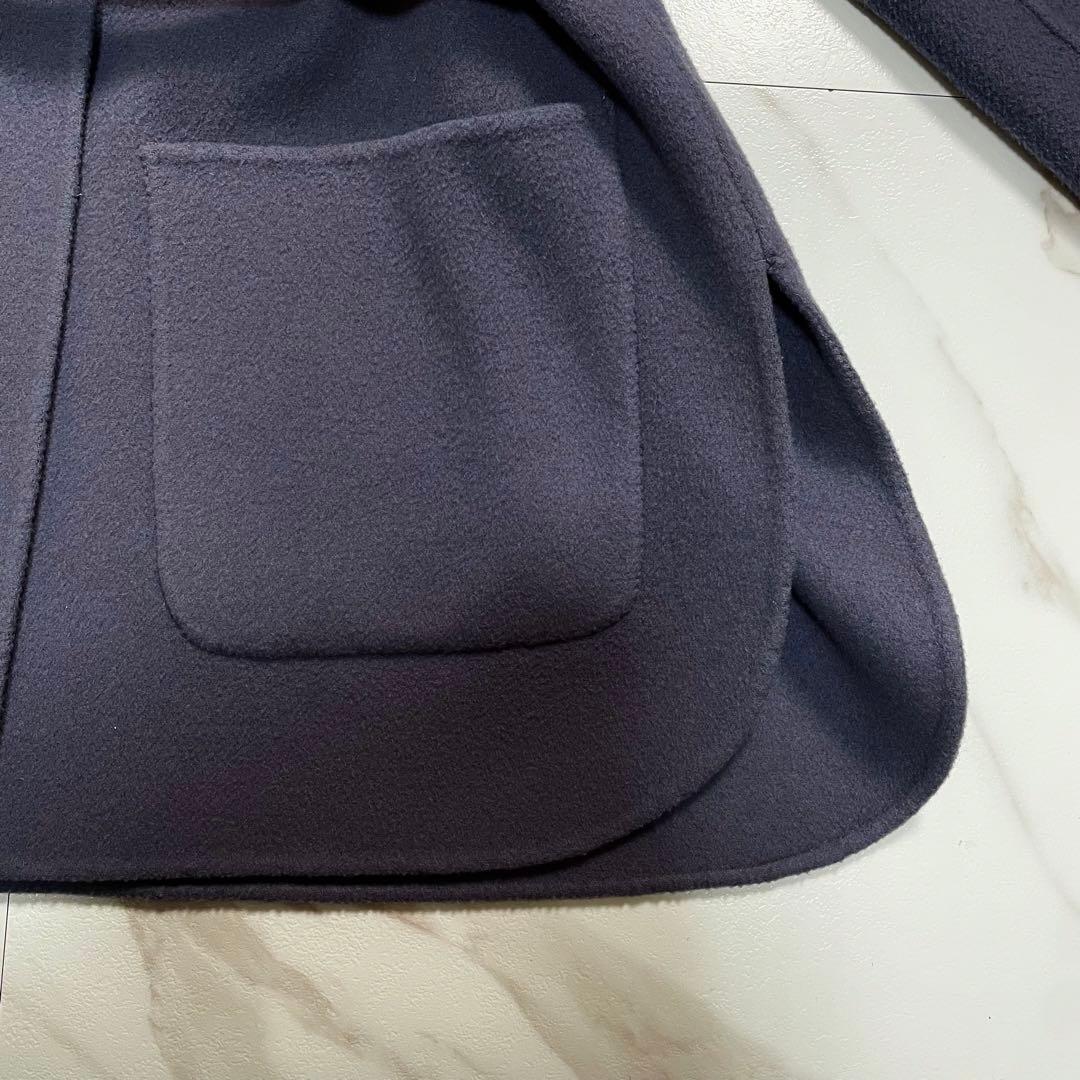 近年✨アナイ シャルムリバーケープコート ノーカラーコート ベルト ウール 38