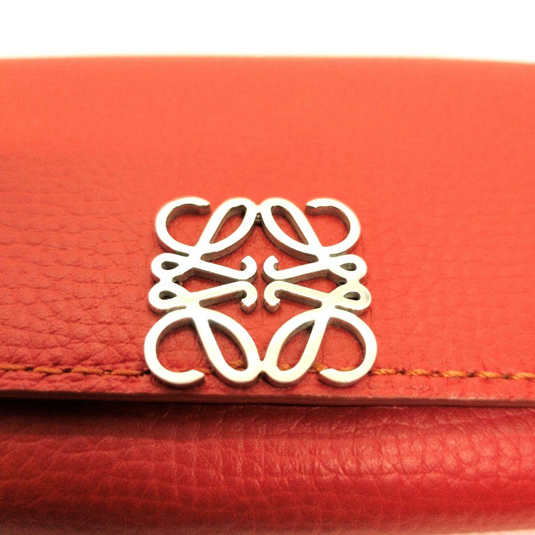 【現行モデル 美品】ロエベ　アナグラム　キーケース　ペブルグレインカーフスキン