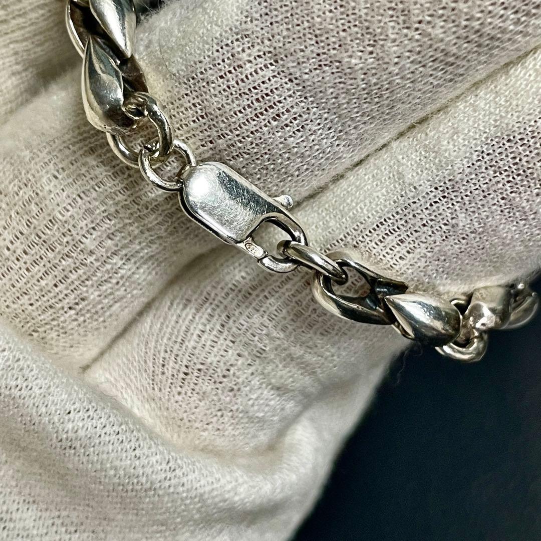 シルバーブレスレット　SV925 おしゃれ　ヴィンテージ　チェーン　19.5cm