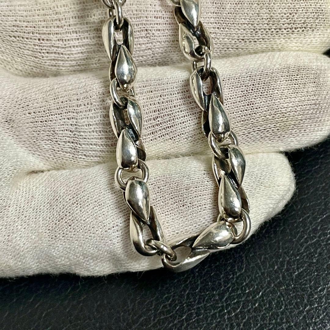 シルバーブレスレット　SV925 おしゃれ　ヴィンテージ　チェーン　19.5cm