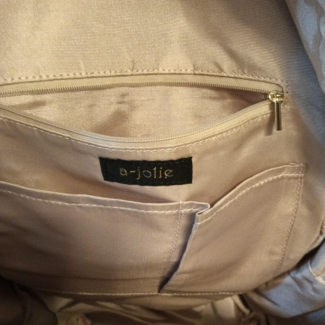 アジョリー　a-jolie パール付き黒リュック