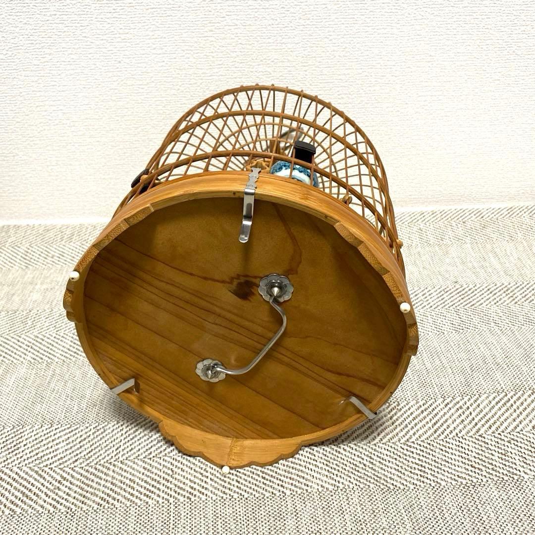 竹製 鳥かご 餌入れなどの小物セット