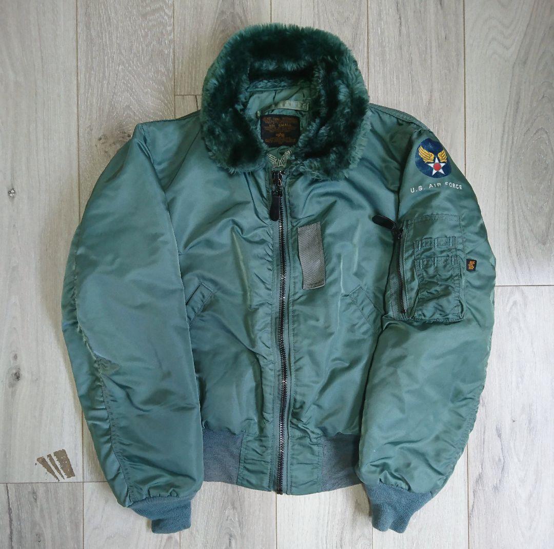 ALPHA✨B-15D フライトジャケット 復刻 USA製 S セージグリーン - メルカリ